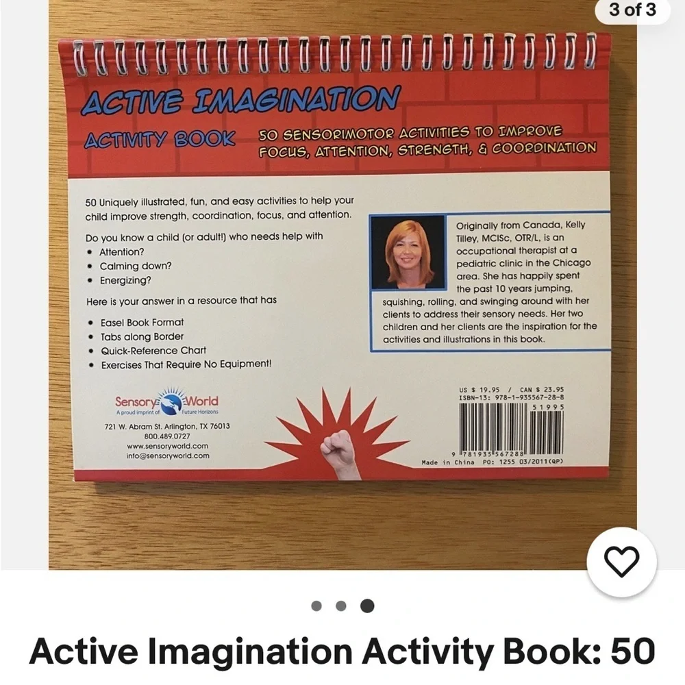 Active Imagination Activity Book – 50 Sensorimotor Activities for Kids by OT